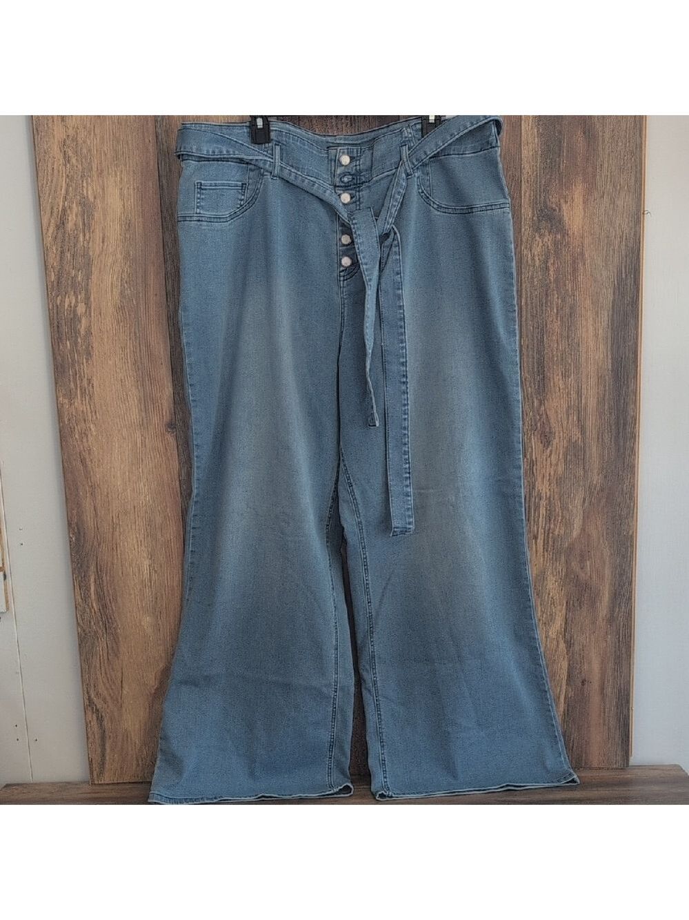 G by Giuliana Denim Relaxed Wide Leg Jeans 22W C114
